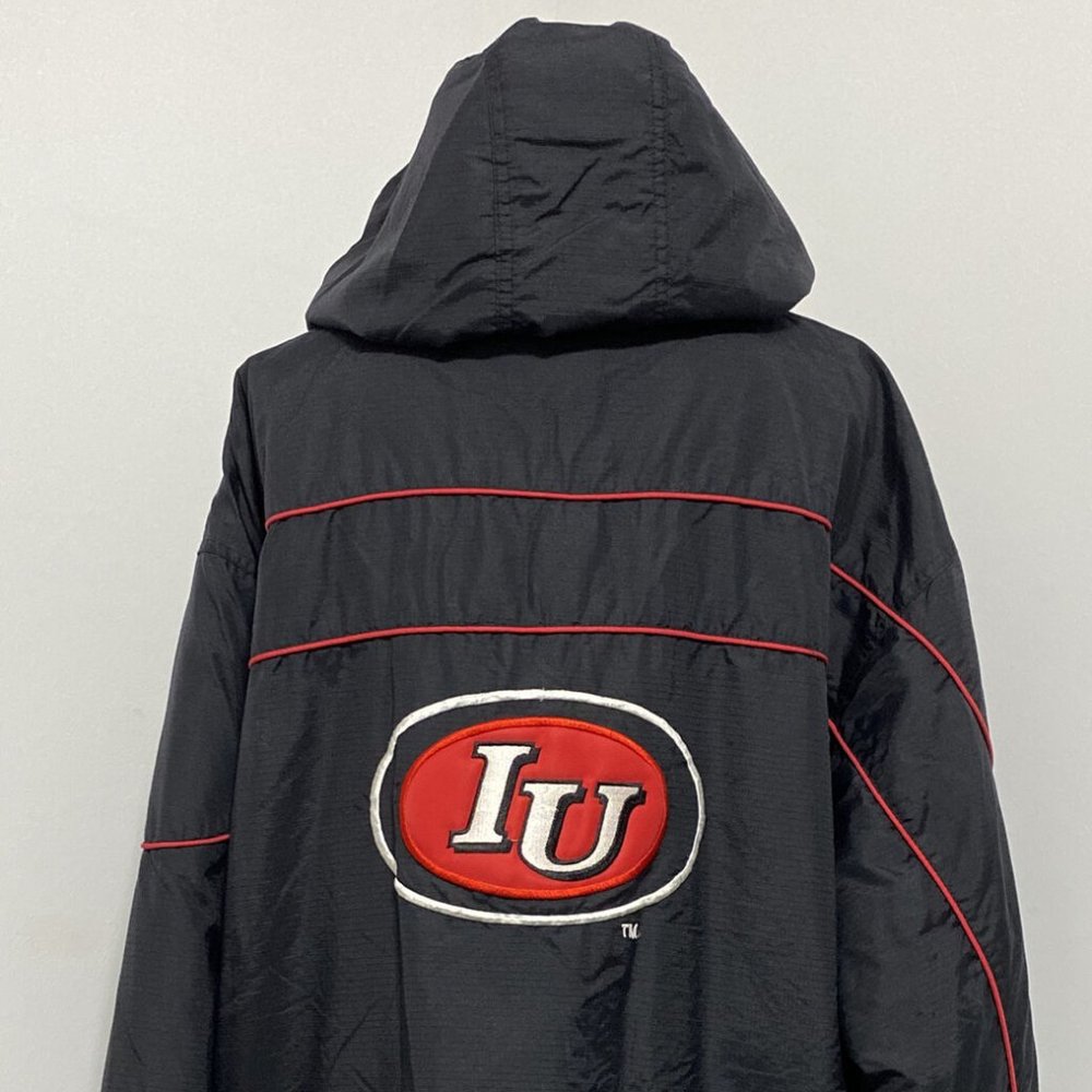 Vintage IU Indiana Hoosiers Team Starter Jacket Winter Coat Adult Mens Womens XL - Picture 3 of 12